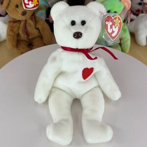 ❤️Rare Error Tags - Retired PVC Pellets - TY Valentino Beanie Baby 1994 - MWMT